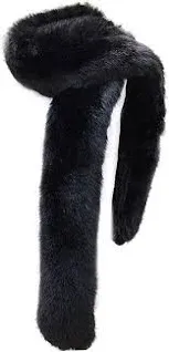 Bettli Women's Men's Extra Large Faux Fox Raccoon Fur Scarf Collar Stole Shawl