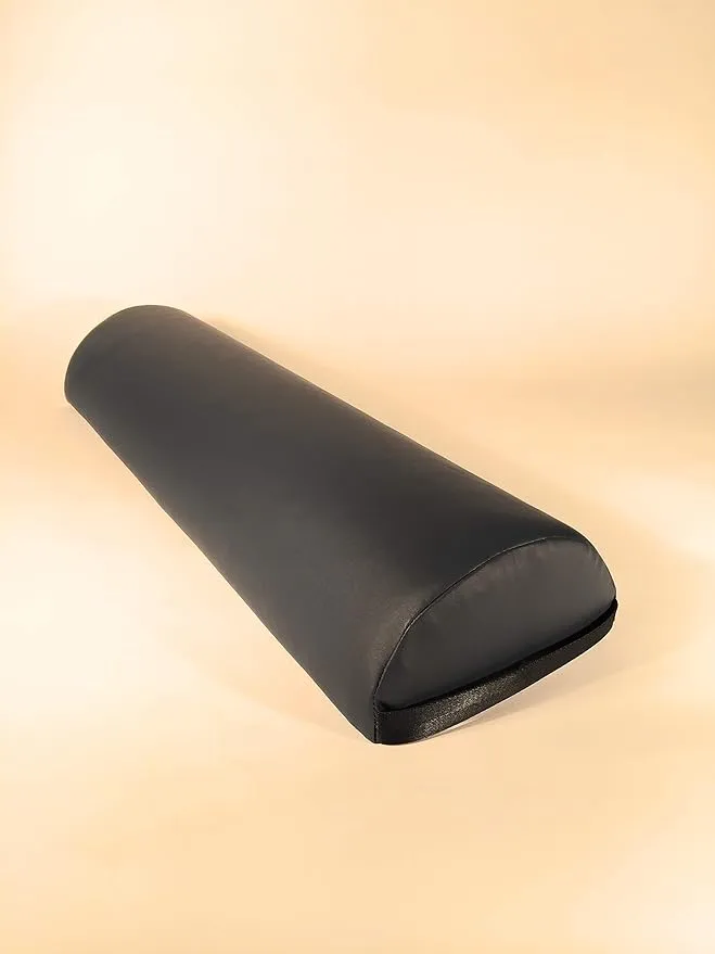 NRG Jumbo Half Round Bolster - Extra Large Massage Table and Spa Bed Pillow Cushion - Positioning Bolster with Carrying Strap - CFC Free Foam, PVC Free Vinyl Cover - 8 x 4 x 26 Inches - Color: Agate