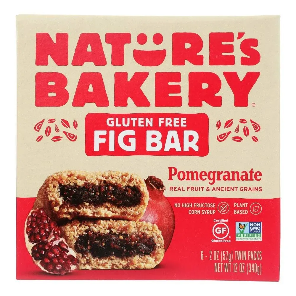 Nature's Bakery Gluten Free Pomegranate Bar 12 oz Pouch - 6ct Case