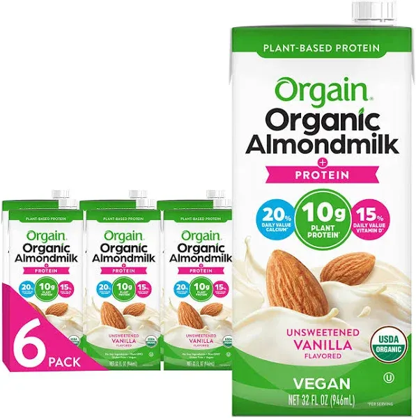 Orgain Organic Protein Almond Milk Unsweetened Vanilla