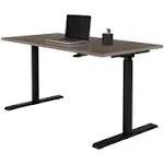 Realspace Magellan Pneumatic Height-Adjustable Standing Desk, Gray