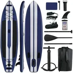 Arlopu 11ft Inflatable Stand Up Paddle Board Non-Slip Deck Paddle