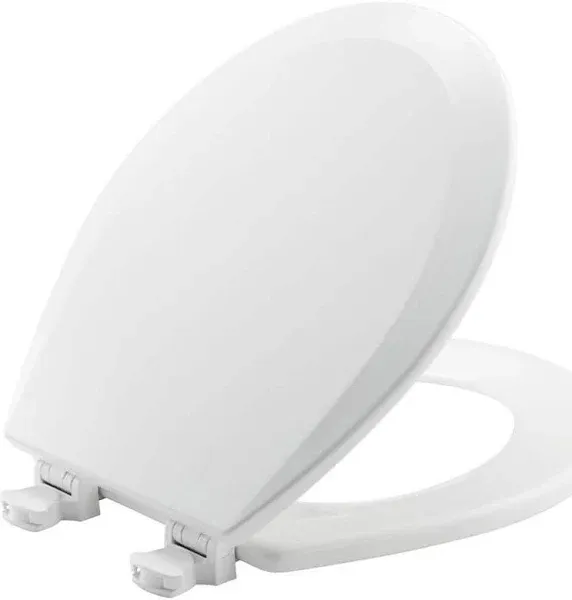 Bemis 500Ec-000 Toilet Seat, With Cover, Enameled Wood, Elongated, White