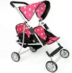 The New York Doll Collection First Doll Twin Stroller - Cutest Heart Design Baby