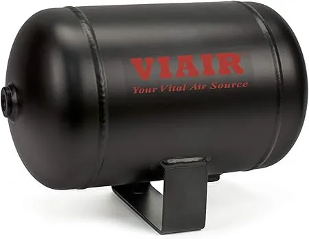 VIAIR 91014 1 Gallon 4-Port Air Reservoir Tank with 1/4" NPT, Black