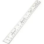 US Tape 50001 CenterPoint Ruler 1" x 12" SS ruler with CenterPoint markings and 16ths