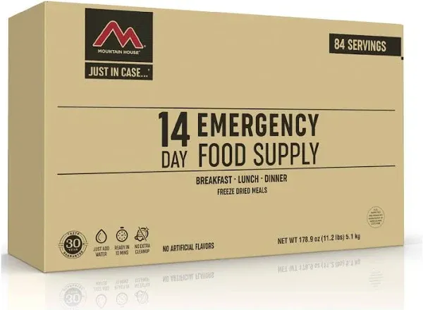 Mountain House Just in Case 14 Day Kit ✅ w/ 84 Servings Emergency Food Supply ✅