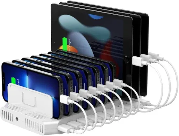 Unitek Multi Charging Station, 10-Port USB Charger for Multiple Devices Y-2172