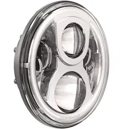 J.W. Speaker 8700 EVO 2 Dual Burn Headlight without Mounting Ring Chrome