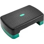 Yes4all Aerobic Step Platform, 18 inch with 4 inch 6 inch Adjustable Height Risers, for Fitness Workout (NEO Green), Size: 14.5