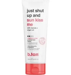 b.tan Just Shut Up And Sun Kiss Me Gradual Tan Lotion (Medium to Tan) 8 floz NEW