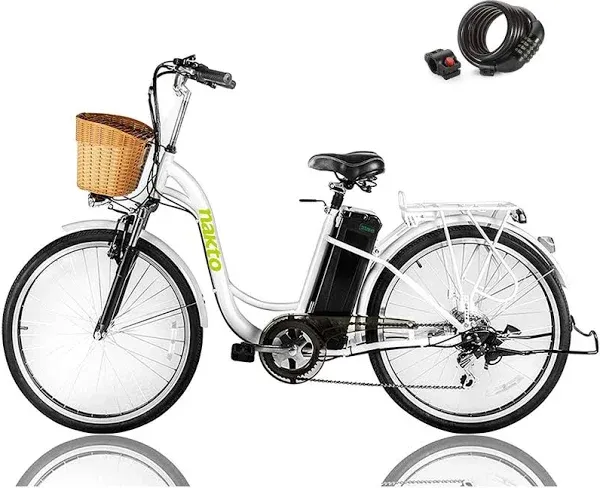 NAKTO Camel Electric Bicycle 6 Speed E-Bike 26" 250W Motor 19 MPH 36V 