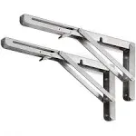 Folding Shelf Brackets 16”, Max.Load 420 Lbs, Heavy Duty Brackets Stainless Stee