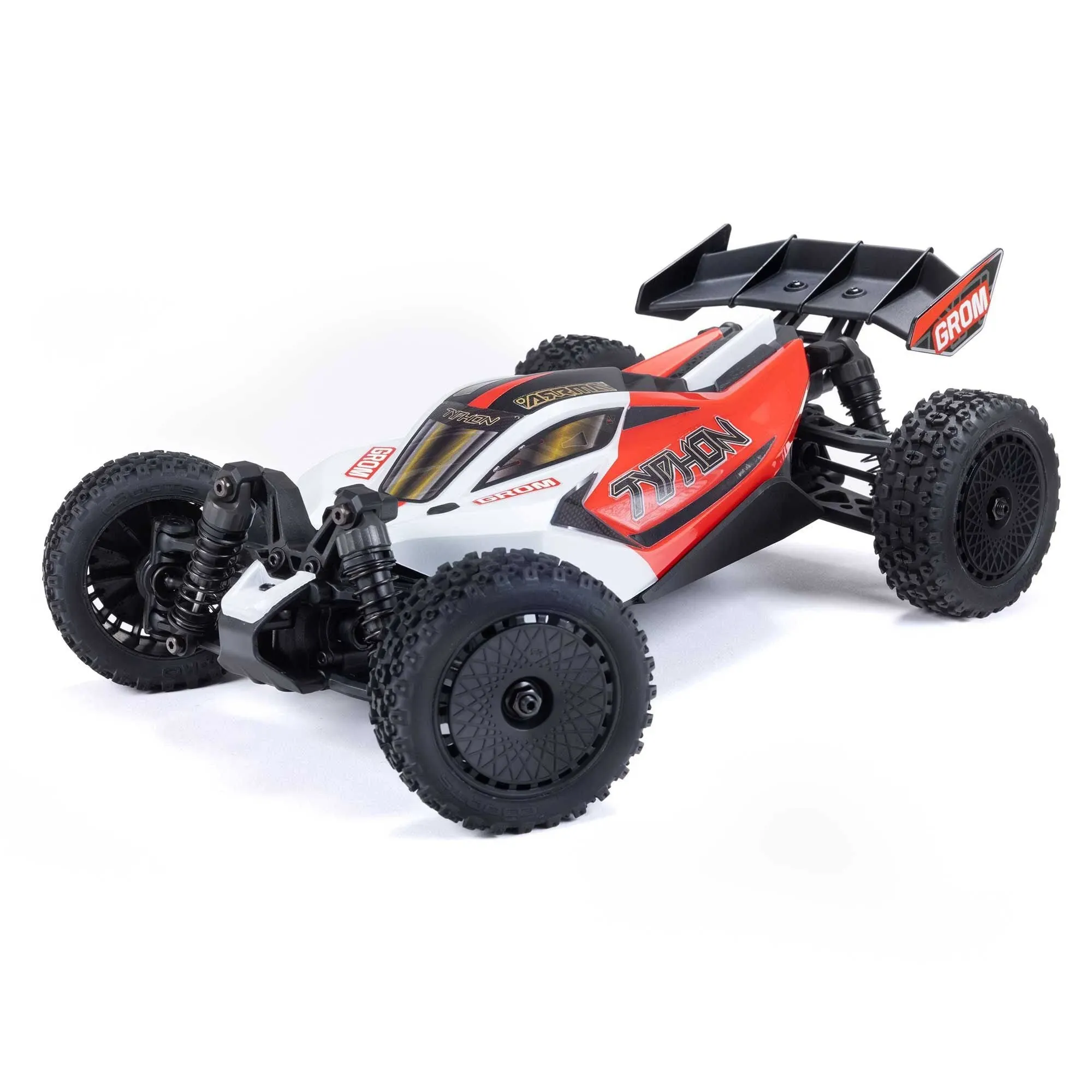 Arrma Typhon Grom Mega 380 Brushed 4x4 Small Scale Buggy RTR with Battery & Charger - Red/White