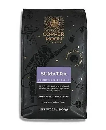 Copper Moon Sumatra Blend Dark Roast Whole Bean Coffee