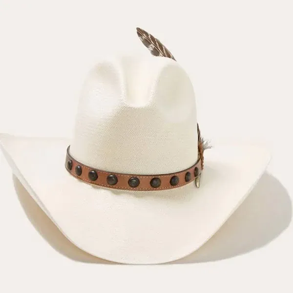 Stetson Men's Natural Broken Bow 10X Straw Hat Natural 7 1/8