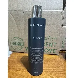 Monat Black 2 in 1 Shampoo and Conditioner, 8oz