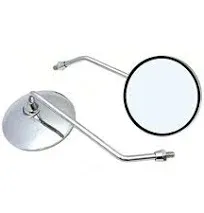 Adjustable Mirror Set - 8mm RH/RH Thread - CHROME Round Shape - Motorcycle Sc...