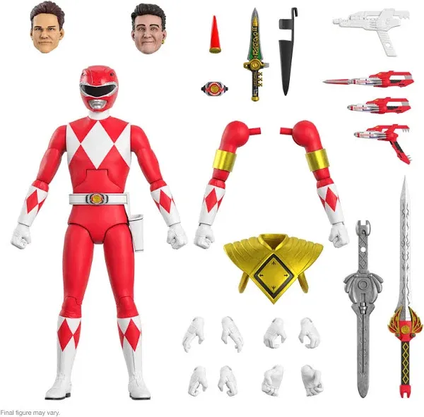 POWER RANGERS ULTIMATES! WAVE 2 - RED RANGER: alliance entertainment: 840049819320