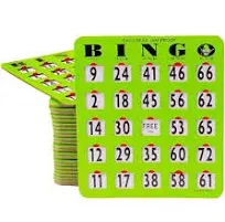 MR CHIPS Jam-Proof Easy-Read Large Bingo Cards with Sliding Windows 25 Cards