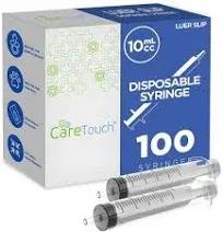 Care Touch 10ml Syringes with Luer Lock Tip