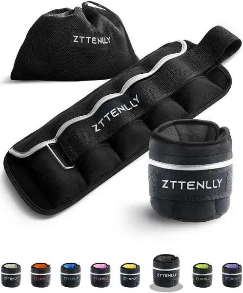 ZTTENLLY Adjustable Ankle Weights 1 To 2/5/10/20 LBS Pair with Carry Bag