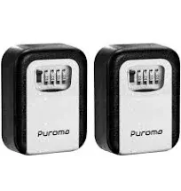 Puroma Security Key Lock Box, 4-Digit Combination Waterproof Lock Box Key Sto...