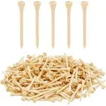 Juvale 300 Pack Bamboo Golf Tees in Bulk (2 3/4 inch, Natural Wood Color)