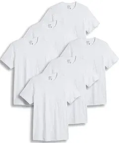 Jockey Men's Classic Crew Neck T-Shirt - 6 Pack, Size: XL, White