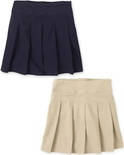 Girls Uniform Stretch Pleated Skort 2-Pack - Tidal 1