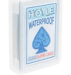 Hoyle Clear Playing Cards - Waterproof Clear Durable Deck of Cards Blue Deck :E