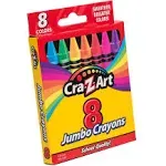 Cra-Z-Art Jumbo Crayons Assorted Colors 8 Count