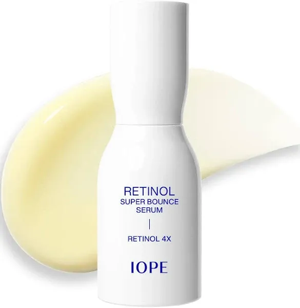 IOPE Retinol Super Bounce Serum, Daily Retinol for Anti-Aging, Reduction in Fine Wrinkles, Gentle Nourishment for Sensitive Skin, 1.69 Fl Oz.