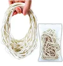 Extra Large 8 Inch Big Postal Rubber Band - White Color Heavy Duty Elastic Biodegradable Natural Rubber Bands Pack of 30 Pcs