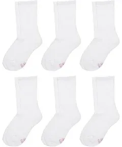 Girls' Hanes Ultimate® 6-Pack Crew Socks