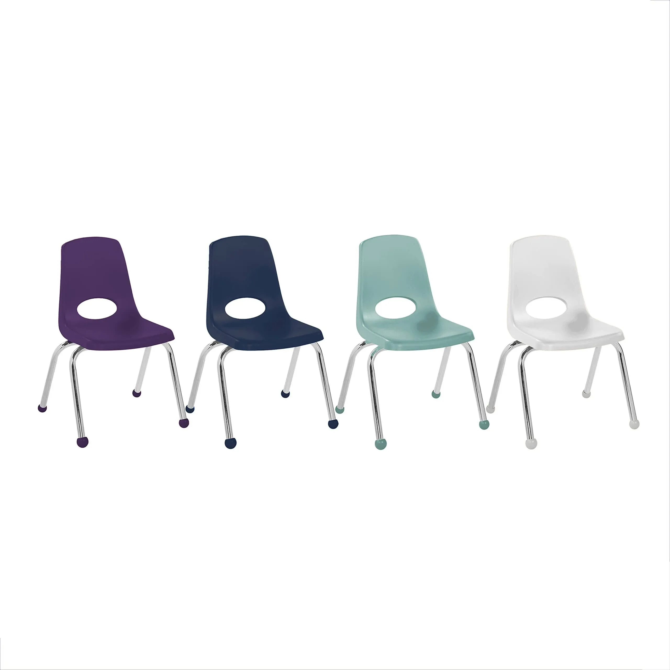 4ct Factory Direct Partners 14 in Stack Chair with Ball Glides, 4-Pack ...