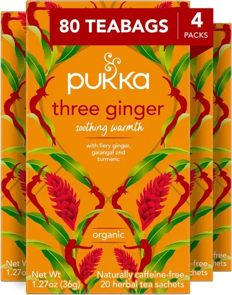 Pukka Herbal Tea Organic Three Ginger