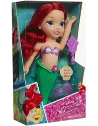 Disney Princess Bathtime Ariel “Little Mermaid” 14in Doll, w/Brush &amp; Tiara 