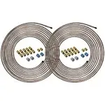 4LIFETIMELINES Copper-Nickel Brake Line Tubing Coils and Fittings, 1/4 x 25