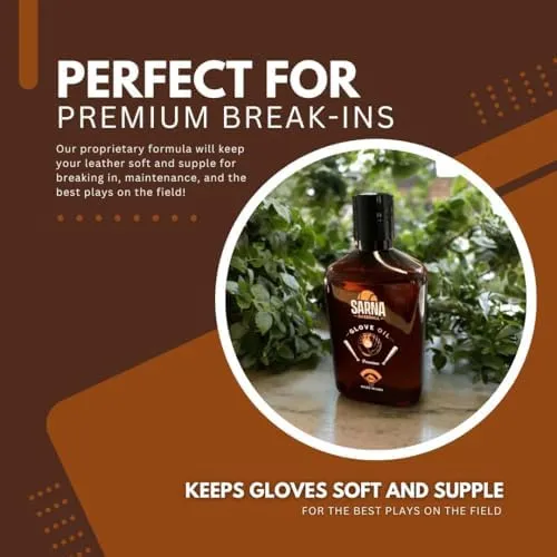 Softball Glove Oil - Softens, Hydrates, and Break-in Baseball Gloves and 