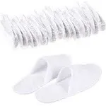 Non-Slip Disposable Slippers, Closed Toe for Hotel Guest and Spa (US Men Size 10, Women 11, 24 Pairs)