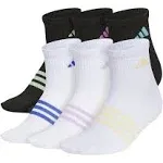 Adidas Superlite 3.0 6-Pack Quarter Socks Kids Black / White / Semi Blue Burst