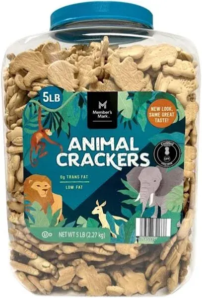 Member&#039;s Mark Animal Crackers Peanut-Free, Low Fat - 5 lbs - FREE SHIPPING