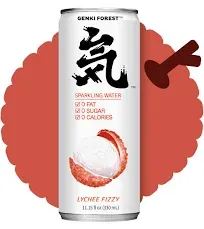 Genki Forest Lychee Fizzee Sparkling Water 11.15oz Can