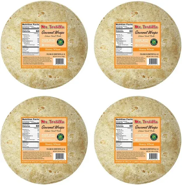 Mr. Tortilla Gourmet Wraps Artisan Flour Tortillas