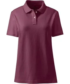 Lands End School Uniform Evergreen mesh cotton polo shirt women new Small S