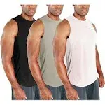 DEVOPS 3 Pack Men&#039;s Muscle Shirts Sleeveless X-Large, Black / Gray / White 