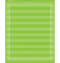 Teacher Created Resources Lime Polka Dots 10 Pocket Chart