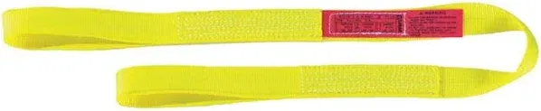 Liftall EE1601NFX2 Eye-Eye Web Sling, Nylon, 1" x 2', 1-ply, Flat-Eye