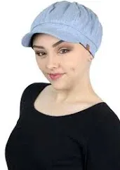 Hats Scarves & More Denim Hat for Women Newsboy Cabbie Cap Chemo Headwear 50+ UPF Sun Protection